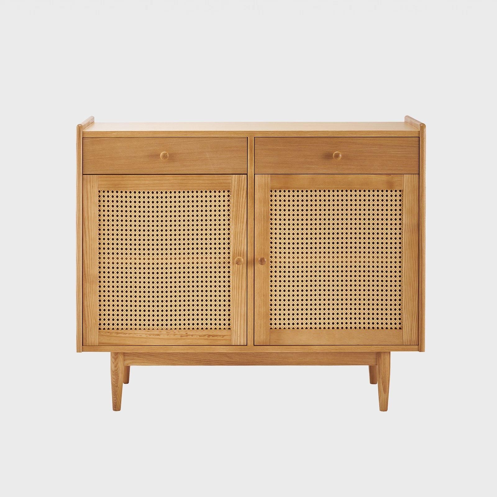 お洒落なサイドボード PPラタン×アッシュ サイドボード - 大阪箕面 家具と雑貨とくらしのもの