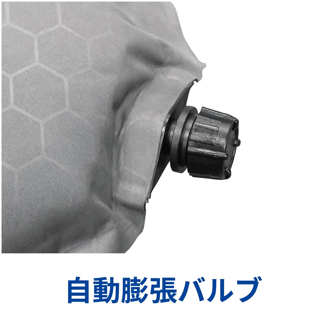 KAKURI インフレーターピロー 収納袋付き （約42×30cm 厚さ12cm） - 角 