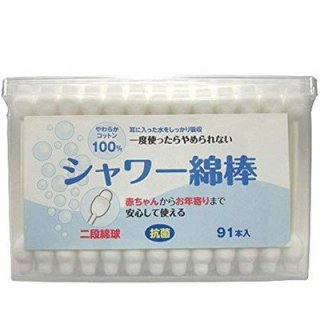 【5個セット】フィットライフ<br>二段綿球シャワー綿棒（抗菌）の商品画像