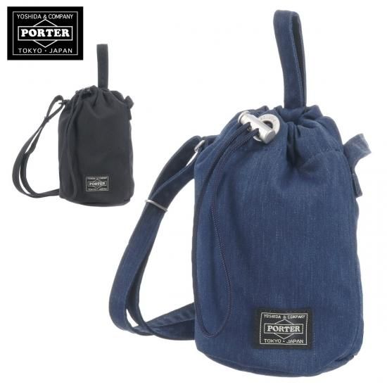 ポーター PORTER デニム DENIM ドローストリングバッグS ポーター PORTER デニム DENIM ドローストリングバッグS