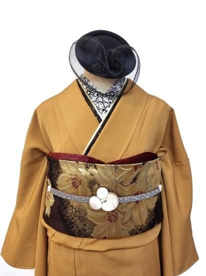 色無地　芥子色　ライトブラウン　着物　072w d 今だけ20％OFF】【10/2 10:00まで限定】【ラストチャンス