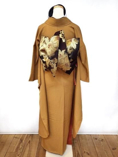 美品  振袖 芥子 無地 着物・浴衣