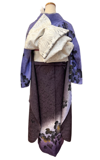振袖 紫 葡萄蔦の葉 中村乃武夫 古典 振袖 紫 葡萄蔦の葉 中村乃武夫 古典