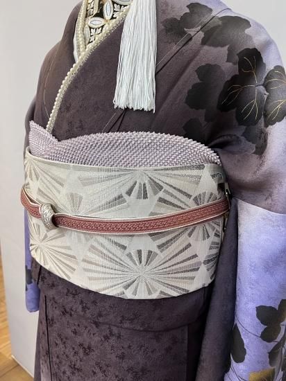 振袖 紫 葡萄蔦の葉 中村乃武夫 古典 振袖 紫 葡萄蔦の葉 中村乃武夫 古典