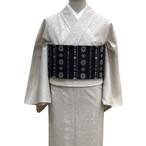 大特価!! 浴衣 撫松庵 セオアルファ 帯、バッグ、半衿セット （浴衣・夏物 着物・浴衣