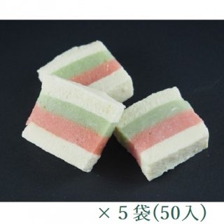 羽二重豆腐　彩りとうふサンド（紅緑）750g（15g×50入）　5袋の商品画像