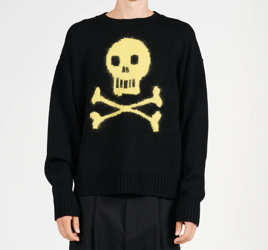 <img class='new_mark_img1' src='https://img.shop-pro.jp/img/new/icons1.gif' style='border:none;display:inline;margin:0px;padding:0px;width:auto;' />【VAQUERA】WOMENS SKULL AND CROSSBONES SWEATERKNIT