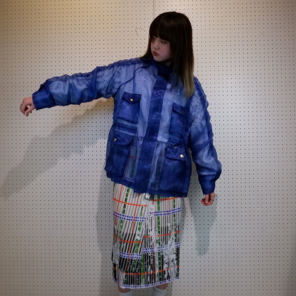 <img class='new_mark_img1' src='https://img.shop-pro.jp/img/new/icons1.gif' style='border:none;display:inline;margin:0px;padding:0px;width:auto;' />+CREATE CLAIRLIGHT SHEER BLOUSON(BLUE)