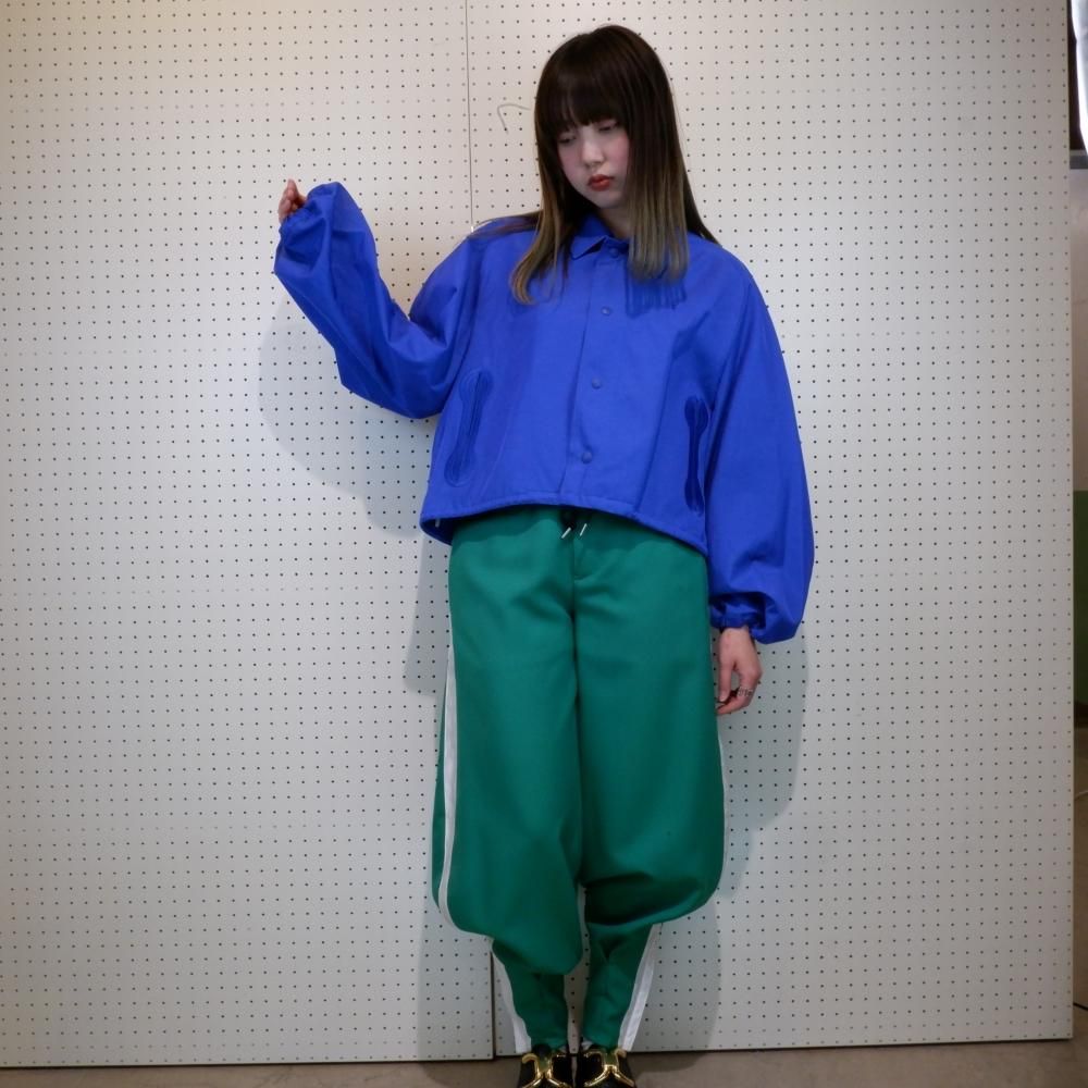 Linen Blue Short Coach Jacket – MEGMIURA