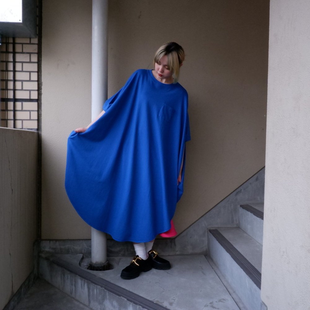 【RIDDLEMMA】Circle pocket T shirt Φ120 (BLUE)