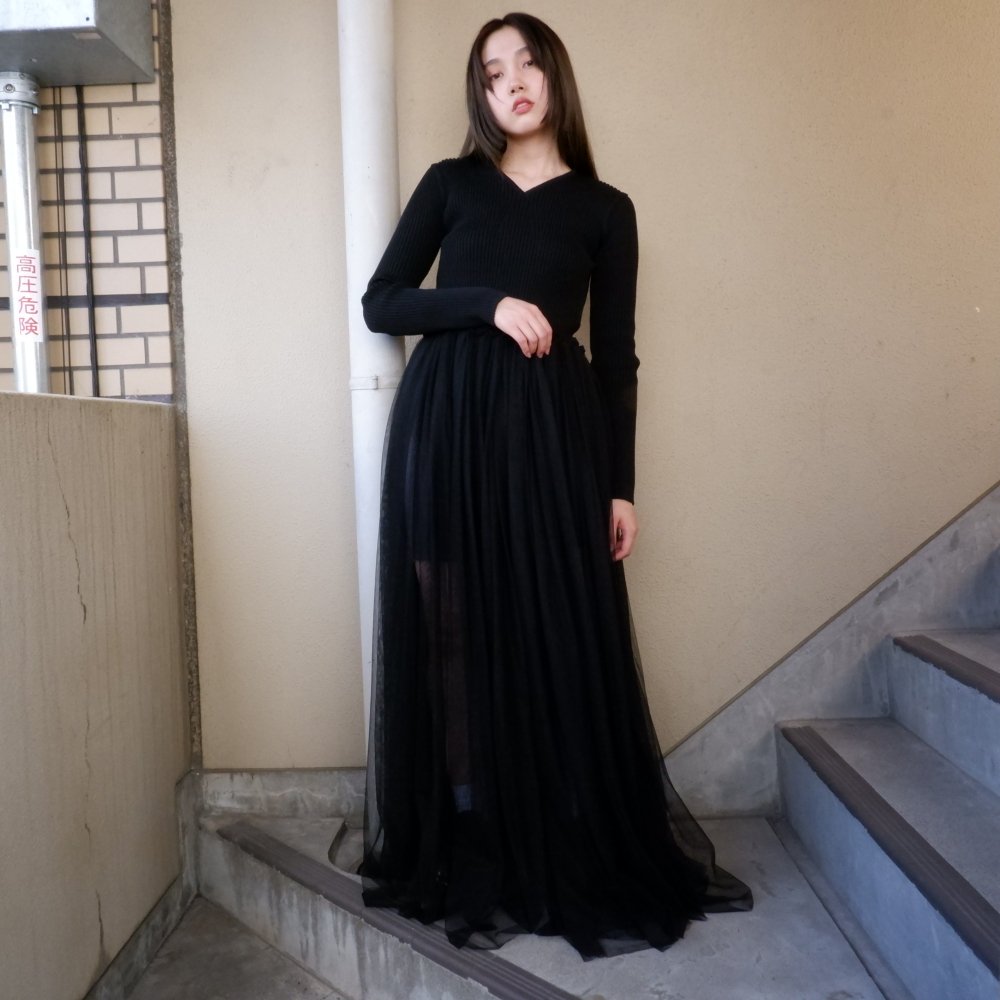 <img class='new_mark_img1' src='https://img.shop-pro.jp/img/new/icons1.gif' style='border:none;display:inline;margin:0px;padding:0px;width:auto;' />【ASPARAGUS】VOLUME PLEATS KNIT DRESS