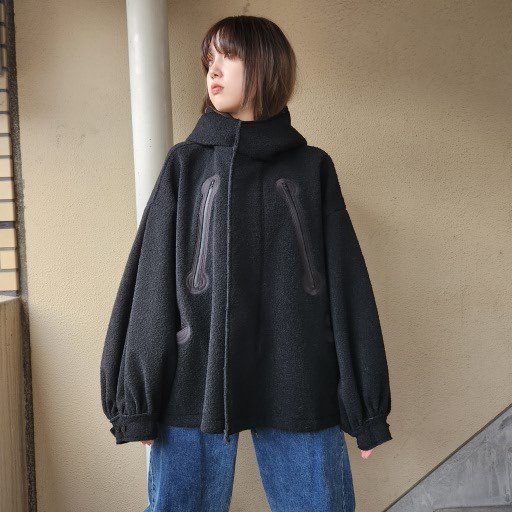 【MEGMIURA】Wool Mods Coat(BLACK)