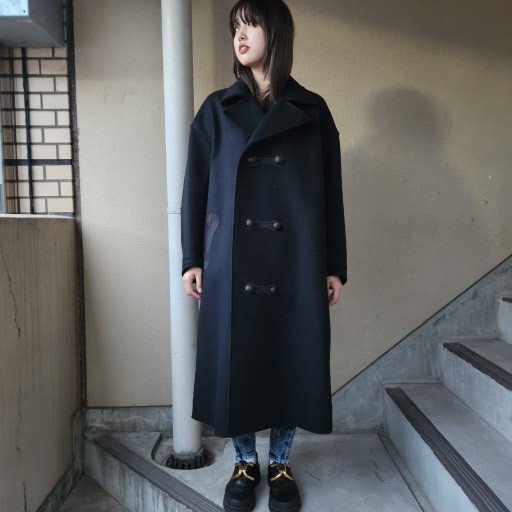【MEGMIURA】Long P Coat Black