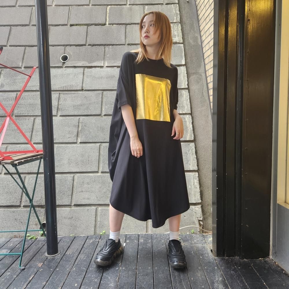 RIDDLEMMACircle Print Dress (BKGOLD)
