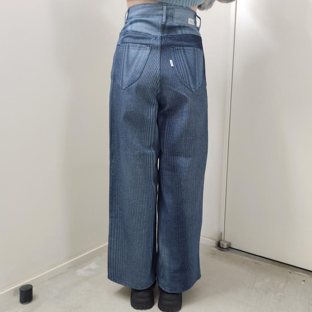 HATRA】 MIRAGE BLEACH DENIM (NAVY) HATRA】 MIRAGE BLEACH DENIM (NAVY)