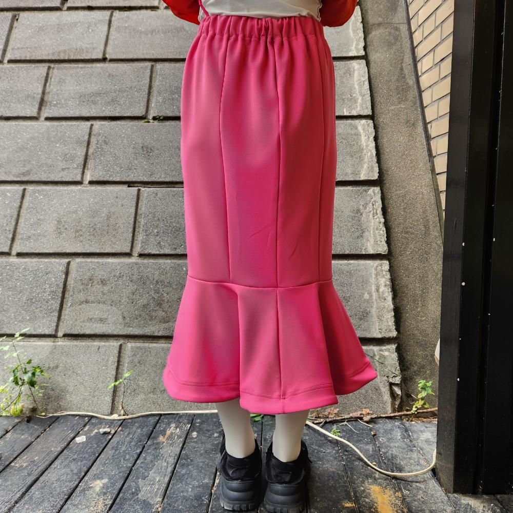 RIDDLEMMACIRCLE FLAGE SKIRT(PINK)