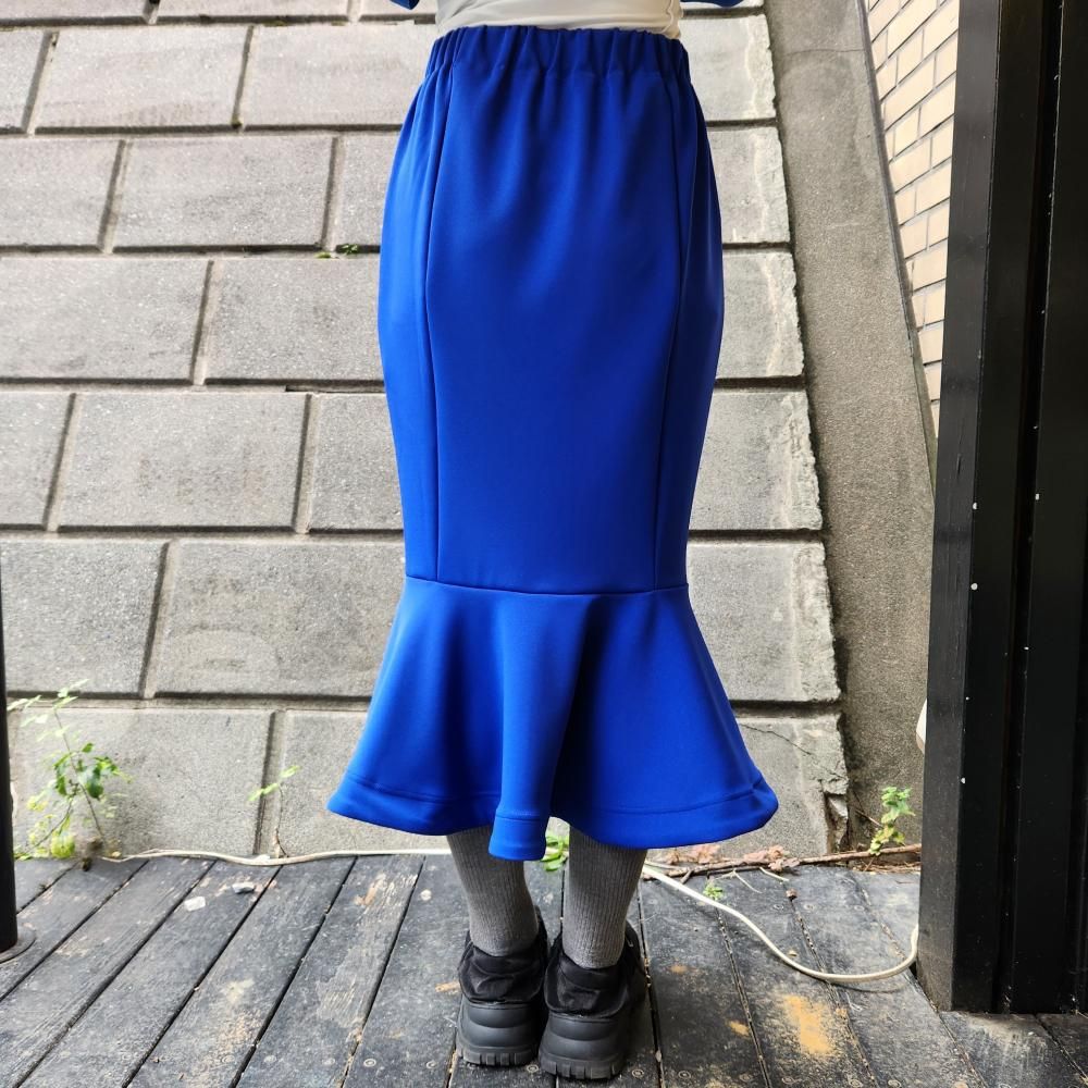RIDDLEMMACIRCLE FLAGE SKIRT(BLUE)