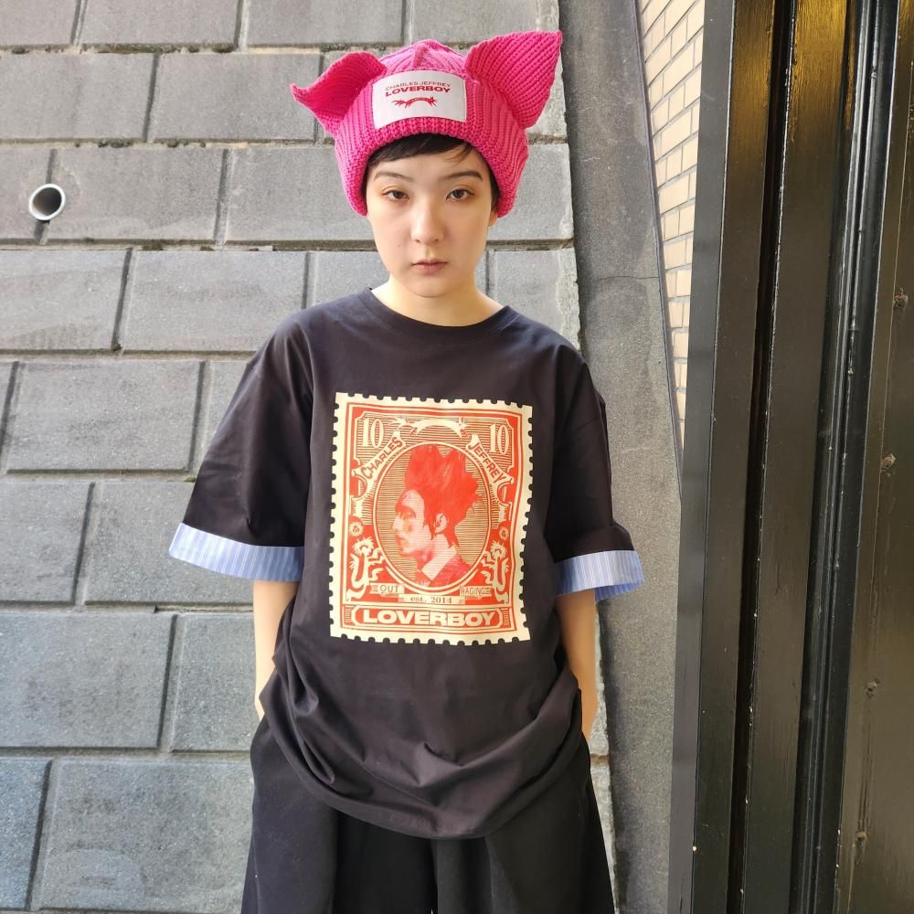 <img class='new_mark_img1' src='https://img.shop-pro.jp/img/new/icons1.gif' style='border:none;display:inline;margin:0px;padding:0px;width:auto;' />CHARLES JEFFEREY LOVERBOYTURN UP TEE(BLACK)
