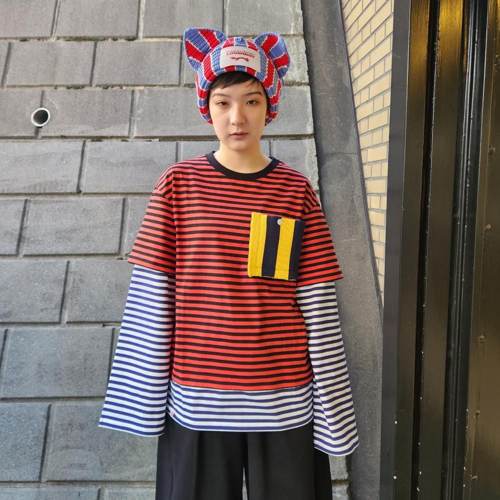 <img class='new_mark_img1' src='https://img.shop-pro.jp/img/new/icons1.gif' style='border:none;display:inline;margin:0px;padding:0px;width:auto;' />CHARLES JEFFEREY LOVERBOYPATCH LONG SLEEVE 2-IN-1TEE