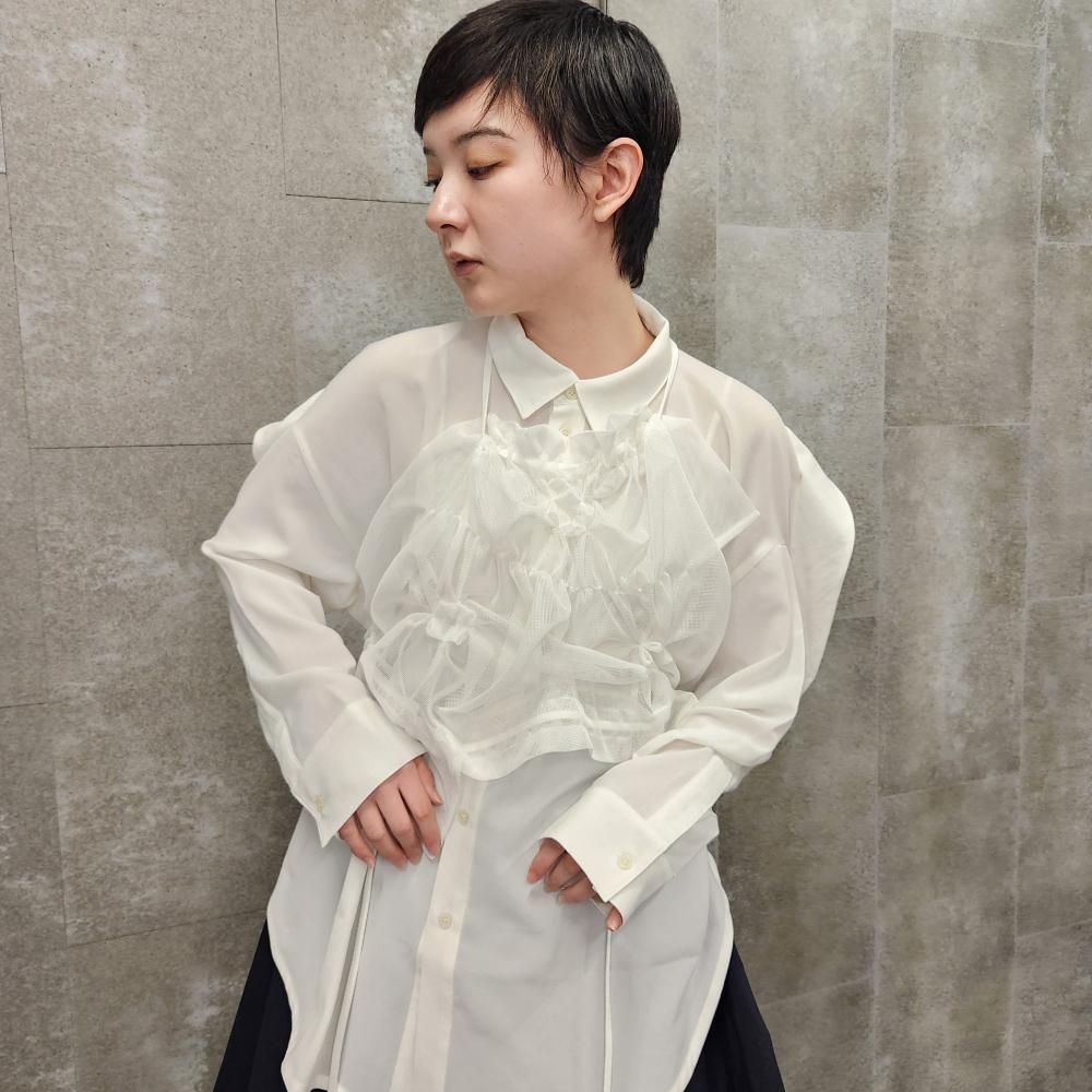 <img class='new_mark_img1' src='https://img.shop-pro.jp/img/new/icons1.gif' style='border:none;display:inline;margin:0px;padding:0px;width:auto;' />CREATE CLAIRSPROUTING DRAPE BUSTIER(WHITE)