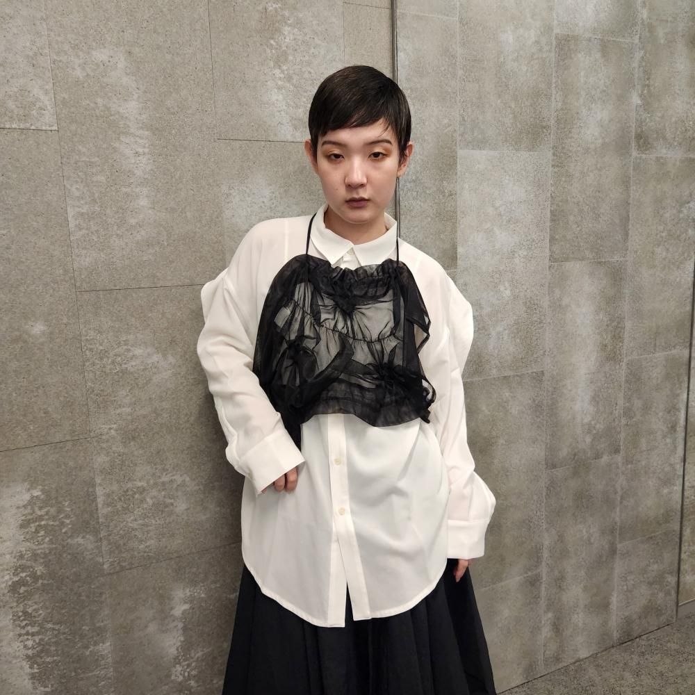 <img class='new_mark_img1' src='https://img.shop-pro.jp/img/new/icons1.gif' style='border:none;display:inline;margin:0px;padding:0px;width:auto;' />CREATE CLAIRSPROUTING DRAPE BUSTIER(BLACK)