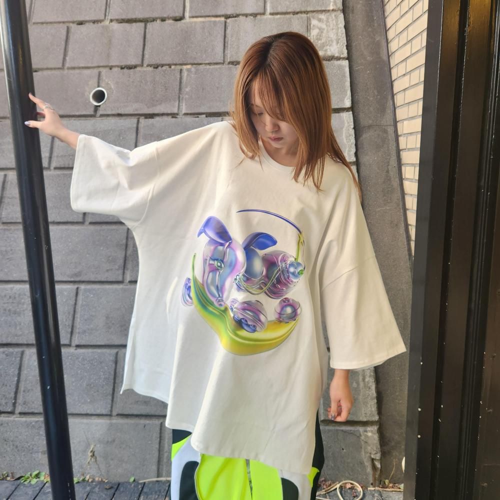 BALMUNG Print Big T-Shirt (WHITE)
