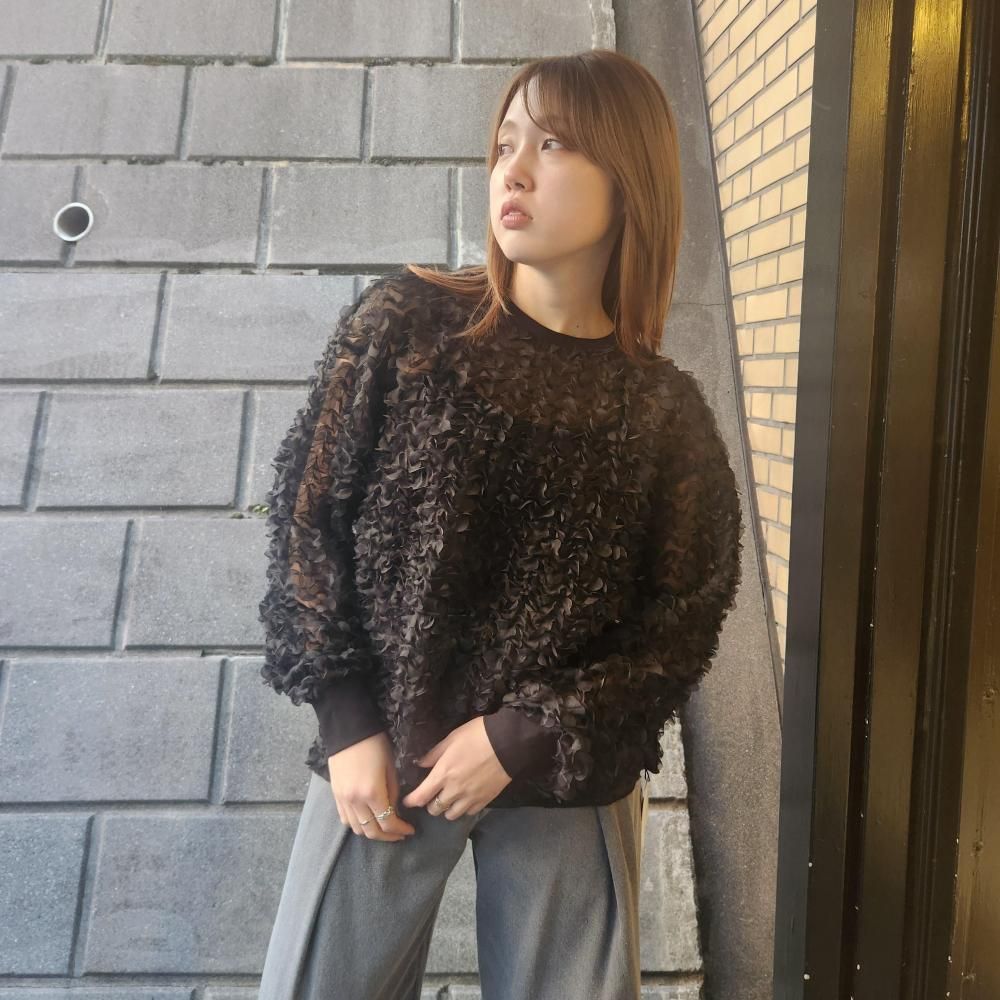 <img class='new_mark_img1' src='https://img.shop-pro.jp/img/new/icons1.gif' style='border:none;display:inline;margin:0px;padding:0px;width:auto;' />provoke petal motif  pullover (BLACK)