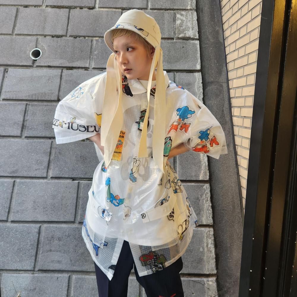 <img class='new_mark_img1' src='https://img.shop-pro.jp/img/new/icons1.gif' style='border:none;display:inline;margin:0px;padding:0px;width:auto;' />BODYSONG.TRANSPARENT GRID WORK SHIRT/ATOZ