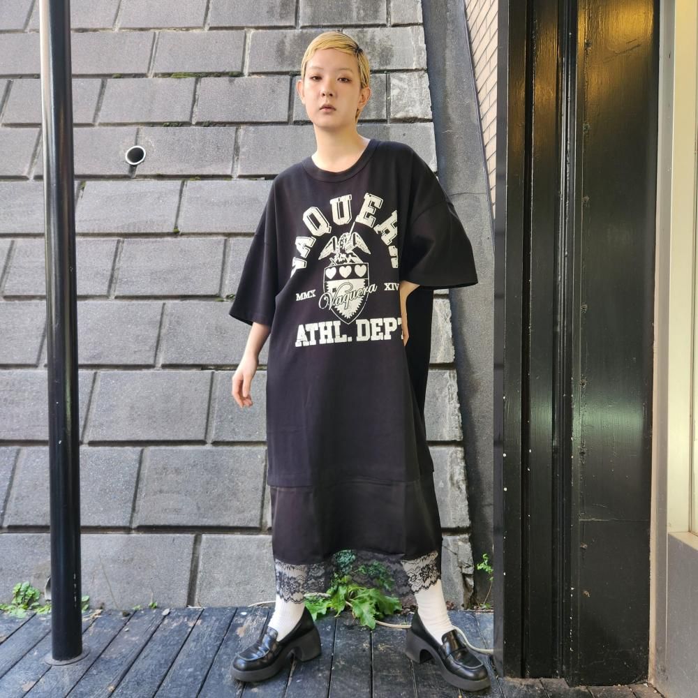 <img class='new_mark_img1' src='https://img.shop-pro.jp/img/new/icons1.gif' style='border:none;display:inline;margin:0px;padding:0px;width:auto;' />VAQUERA WOMEN SLIP SKIRT TALL TEE DRESS