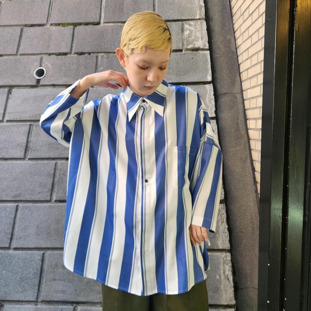 <img class='new_mark_img1' src='https://img.shop-pro.jp/img/new/icons1.gif' style='border:none;display:inline;margin:0px;padding:0px;width:auto;' />HOUSE OF THE VERY ISLAND JACOB SHIRTWHITE WITH BLUE STRIPE)