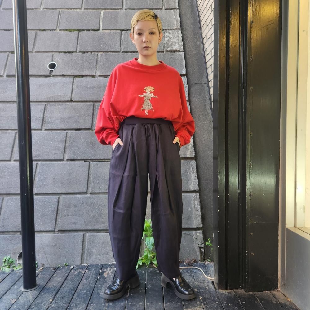 <img class='new_mark_img1' src='https://img.shop-pro.jp/img/new/icons1.gif' style='border:none;display:inline;margin:0px;padding:0px;width:auto;' />SPOLOGUM LINEN MONSTER PANTSNAVY