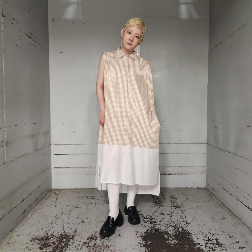 <img class='new_mark_img1' src='https://img.shop-pro.jp/img/new/icons16.gif' style='border:none;display:inline;margin:0px;padding:0px;width:auto;' />40%OFFCABINETNO SLEEVE DRESS(WHITE) 