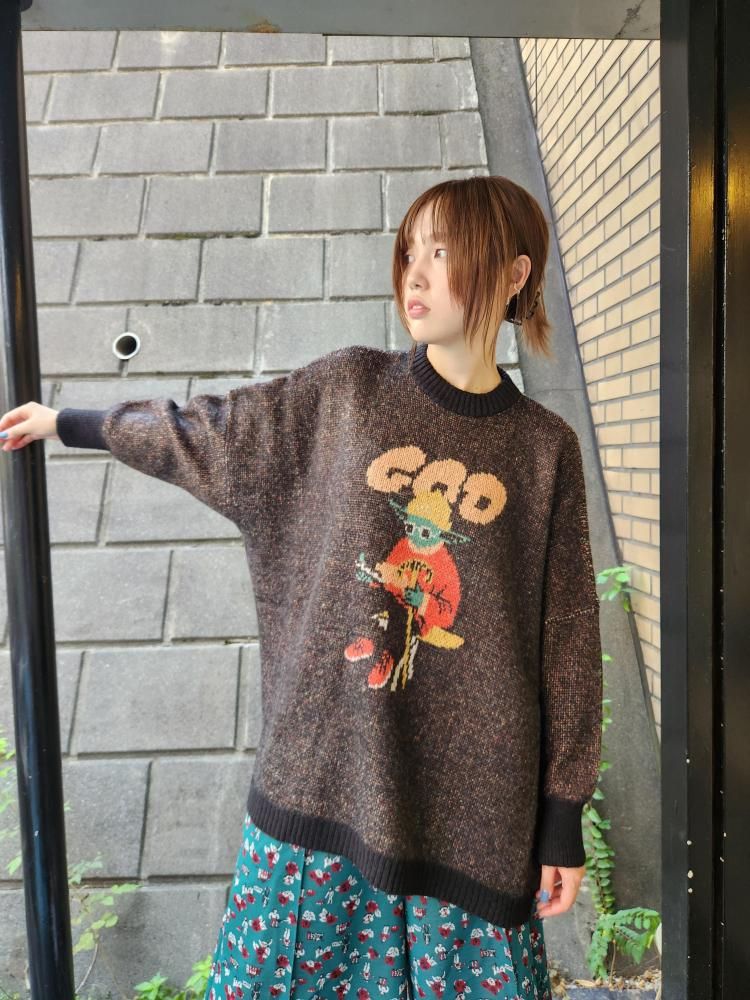 BEDSIDE DRAMA ニット BEDSIDEDRAMA】GOD Only Know Knit Sweater