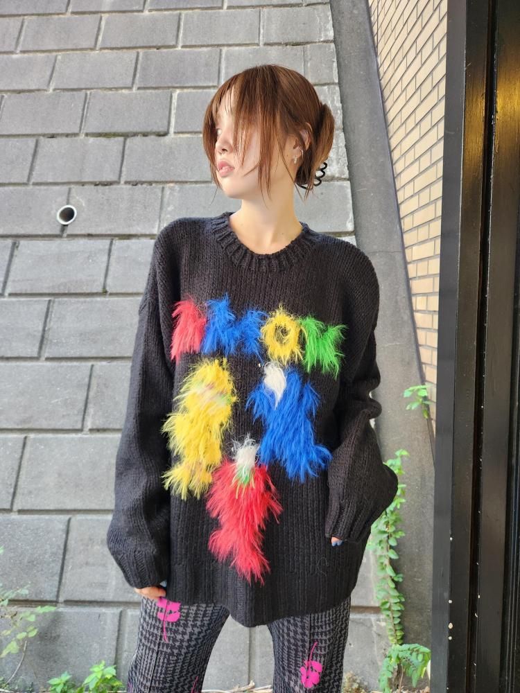 <img class='new_mark_img1' src='https://img.shop-pro.jp/img/new/icons1.gif' style='border:none;display:inline;margin:0px;padding:0px;width:auto;' />AMOKMONSTER KNIT(BLACK)
