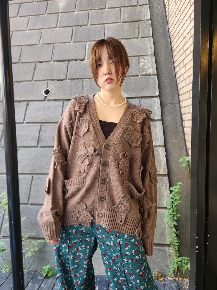 <img class='new_mark_img1' src='https://img.shop-pro.jp/img/new/icons1.gif' style='border:none;display:inline;margin:0px;padding:0px;width:auto;' />AMOKMONSTER CROCHET KNIT CARDIGAN