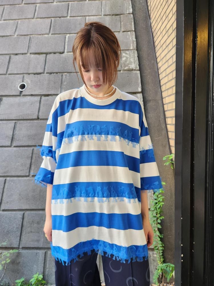 <img class='new_mark_img1' src='https://img.shop-pro.jp/img/new/icons1.gif' style='border:none;display:inline;margin:0px;padding:0px;width:auto;' />AMOKMONSTER BORDER TEE(BLUE)