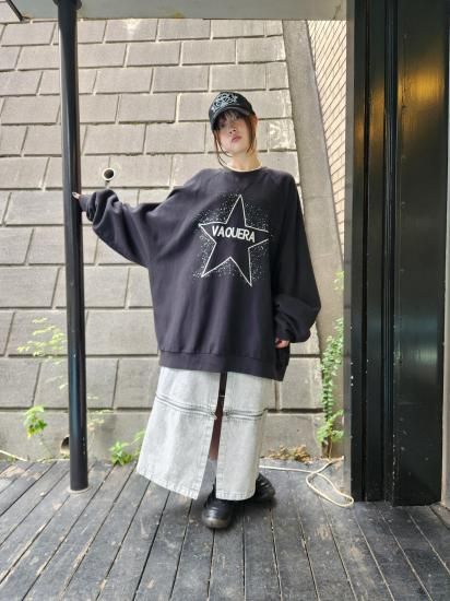 VAQUERA.】WOMEN OVERSIZED SWEAT SHIRT KNIT
