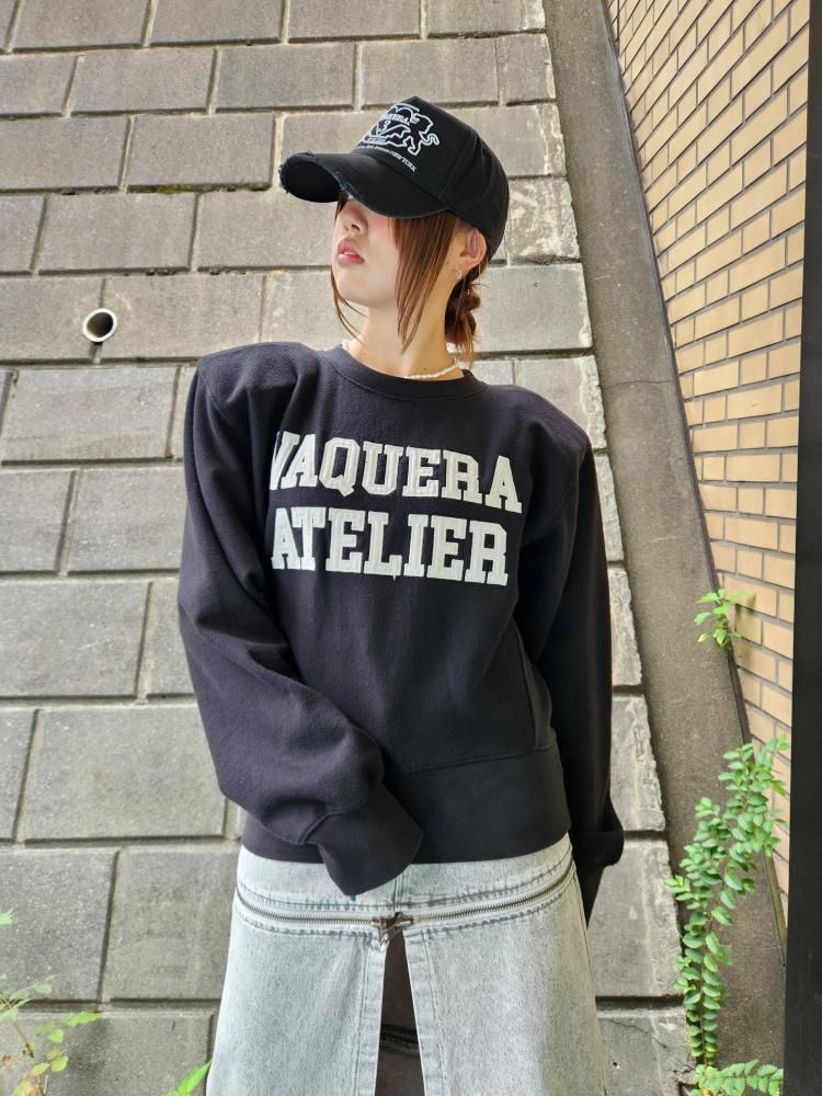 <img class='new_mark_img1' src='https://img.shop-pro.jp/img/new/icons1.gif' style='border:none;display:inline;margin:0px;padding:0px;width:auto;' />VAQUERA.WOMEN  SHOULDER PAD SWEATSHIRT KNIT