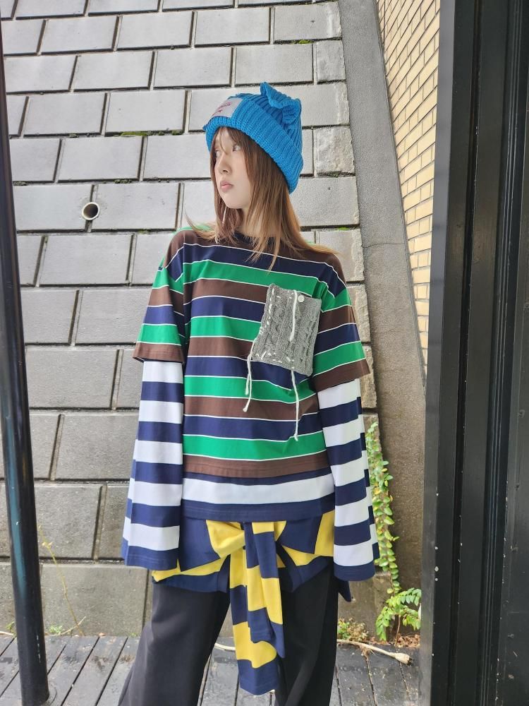 <img class='new_mark_img1' src='https://img.shop-pro.jp/img/new/icons1.gif' style='border:none;display:inline;margin:0px;padding:0px;width:auto;' />CHARLES JEFFREY LOVERBOYPATCH LONG SLEEVE 2 IN 1 TEE