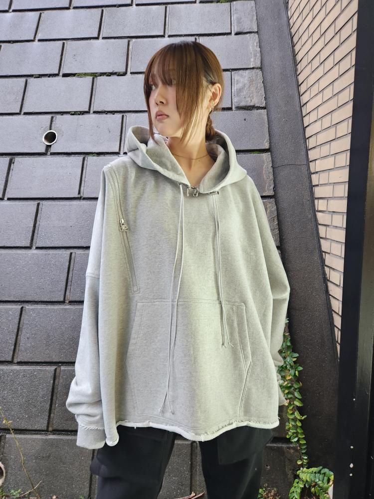 <img class='new_mark_img1' src='https://img.shop-pro.jp/img/new/icons1.gif' style='border:none;display:inline;margin:0px;padding:0px;width:auto;' />【asparagus】Neck&shoulder zipper hoodie