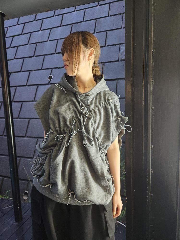 <img class='new_mark_img1' src='https://img.shop-pro.jp/img/new/icons1.gif' style='border:none;display:inline;margin:0px;padding:0px;width:auto;' />【asparagus】Banding sleeveless hoodie