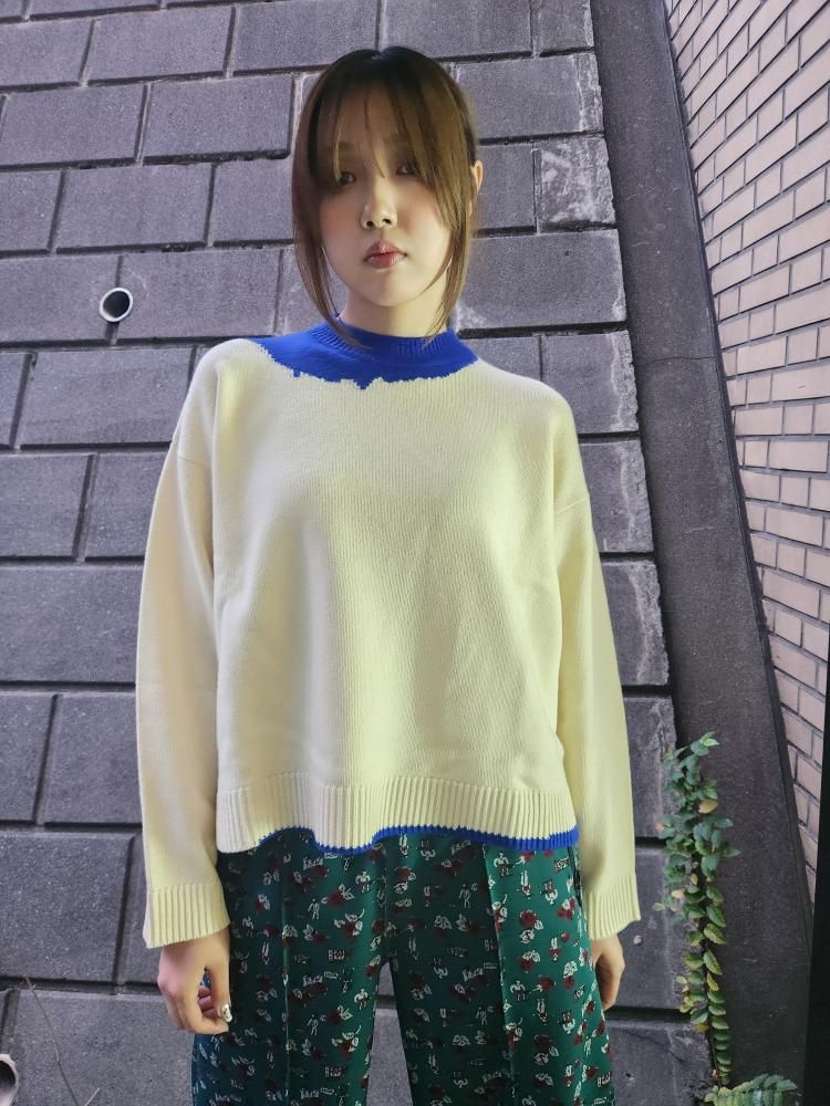<img class='new_mark_img1' src='https://img.shop-pro.jp/img/new/icons1.gif' style='border:none;display:inline;margin:0px;padding:0px;width:auto;' />miiBLEND WOOL-CASHMERE JUMPWER(BLUE)