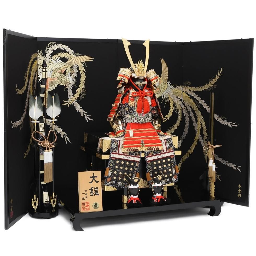 12号大鎧金小札朱糸縅 平安住一水作 五月人形|【EIKOU-DOLL 12号大鎧金小札朱糸縅 平安住一水作 五月人形|【EIKOU-DOLL