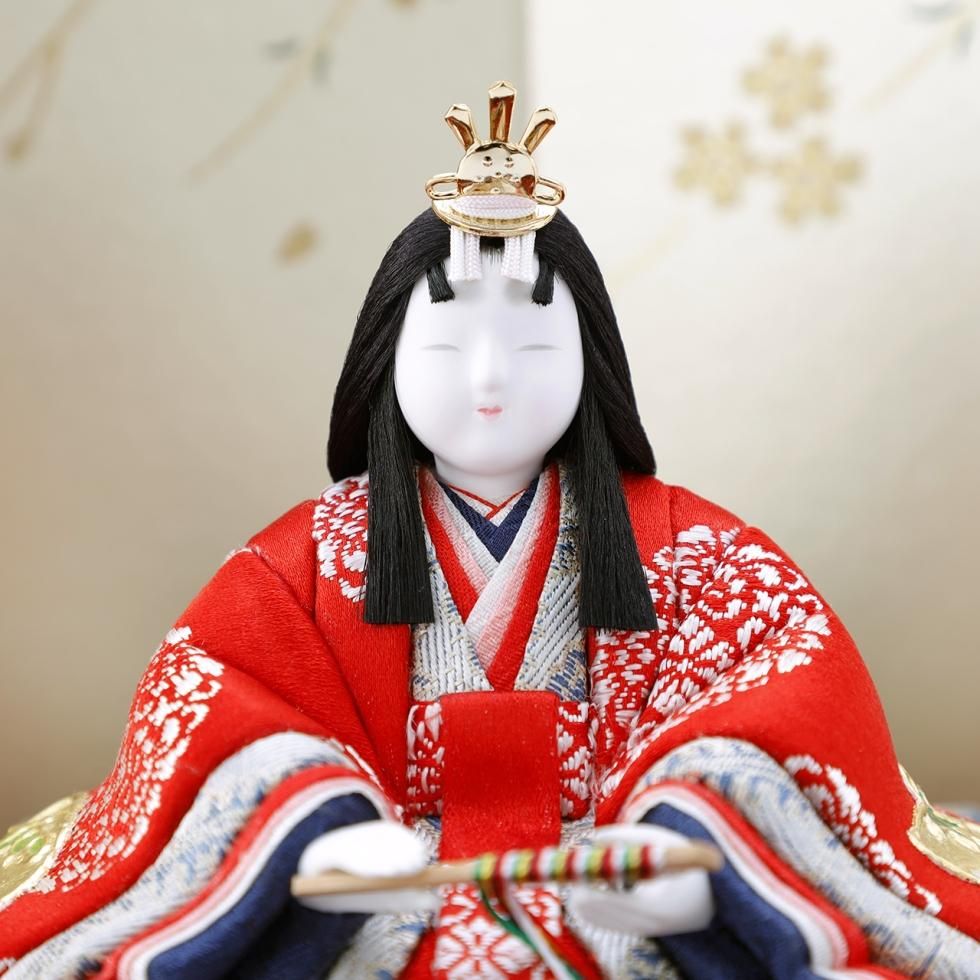 ひな人形 雛人形 うるはし雛 小三五親王 二曲一双金屏風 横幅60cm