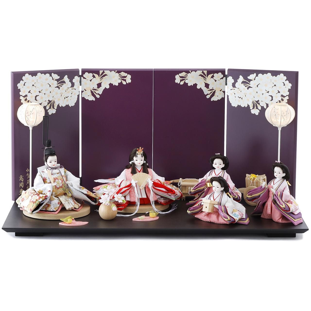 雛人形（ひな人形）「幸の訪れ」｜鈴木晃隆 五人飾り｜かわいいお顔の