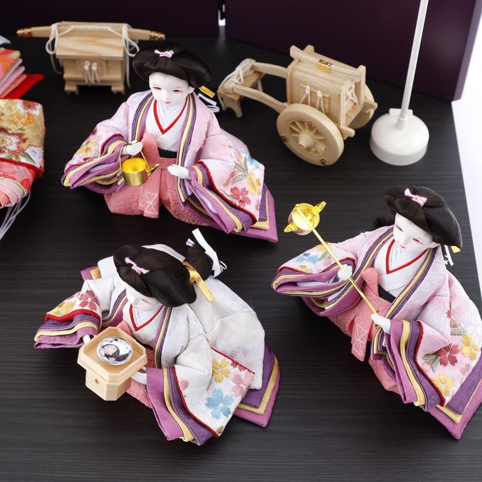雛人形（ひな人形）「幸の訪れ」｜鈴木晃隆 五人飾り｜かわいいお顔の