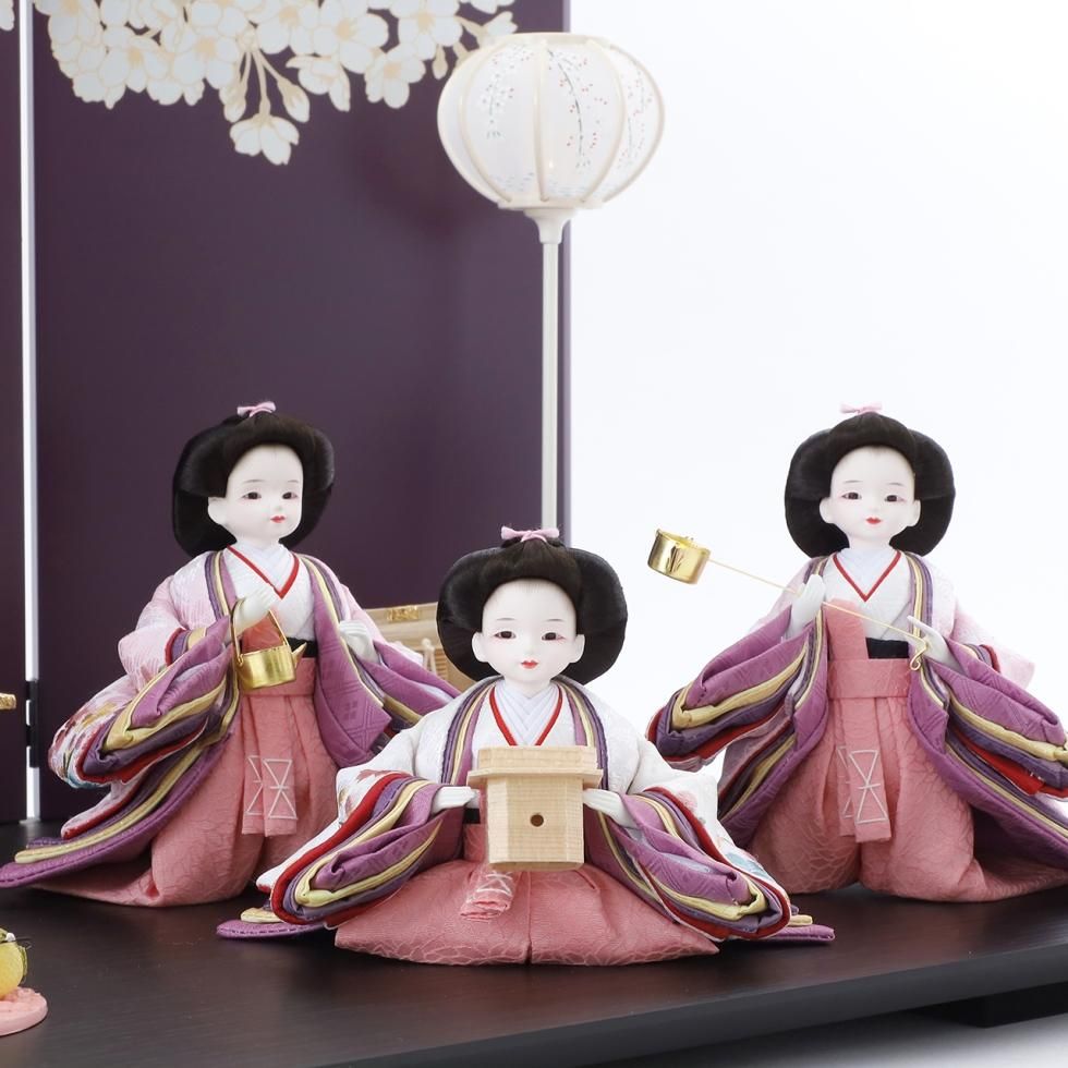 雛人形（ひな人形）「幸の訪れ」｜鈴木晃隆 五人飾り｜かわいいお顔の