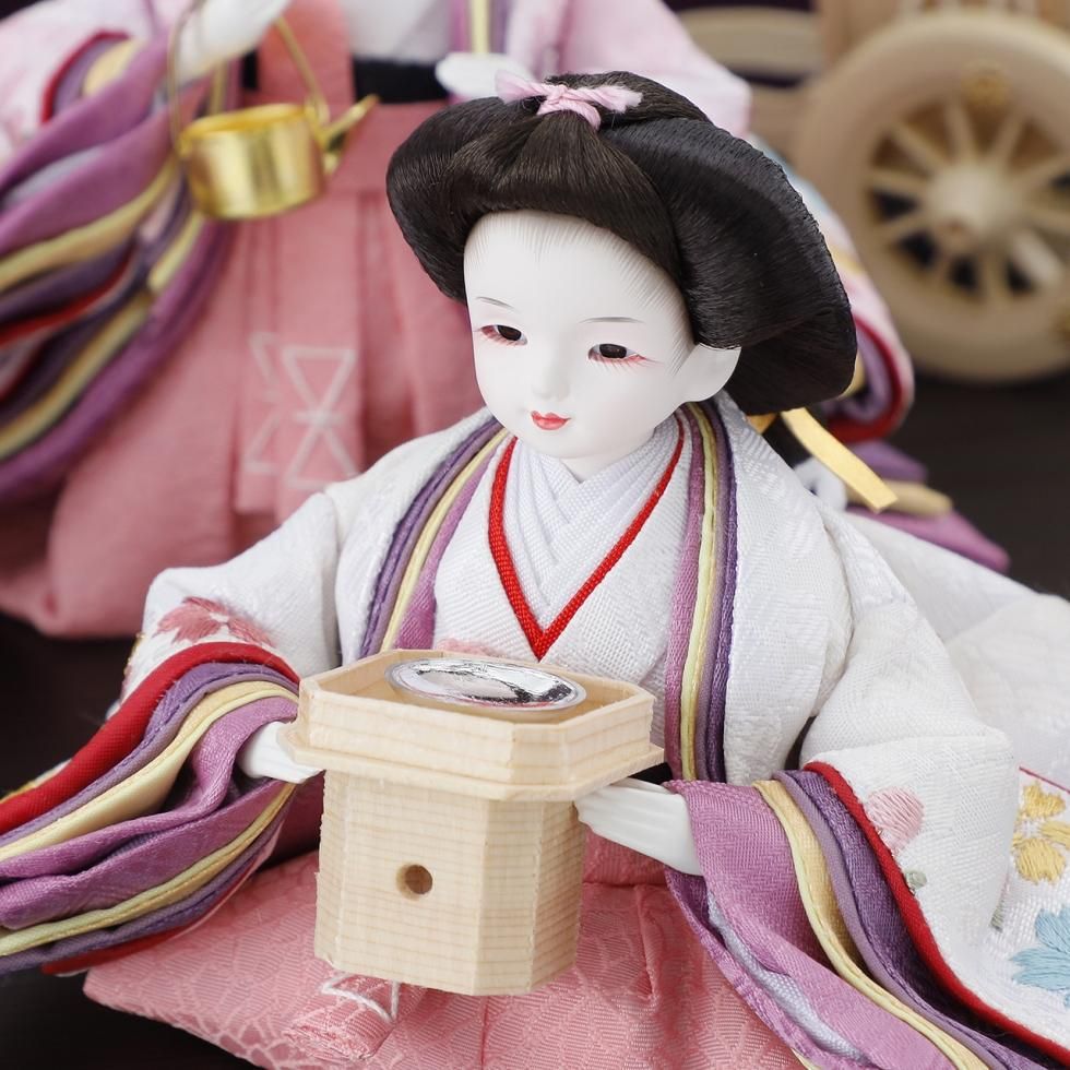 雛人形（ひな人形）「幸の訪れ」｜鈴木晃隆 五人飾り｜かわいいお顔の
