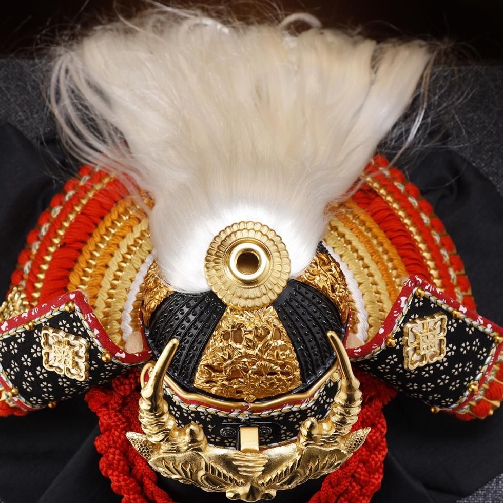 五月人形通販 武将印伝兜大桜(A) - oozakura - 武田信玄鈴甲子雄山