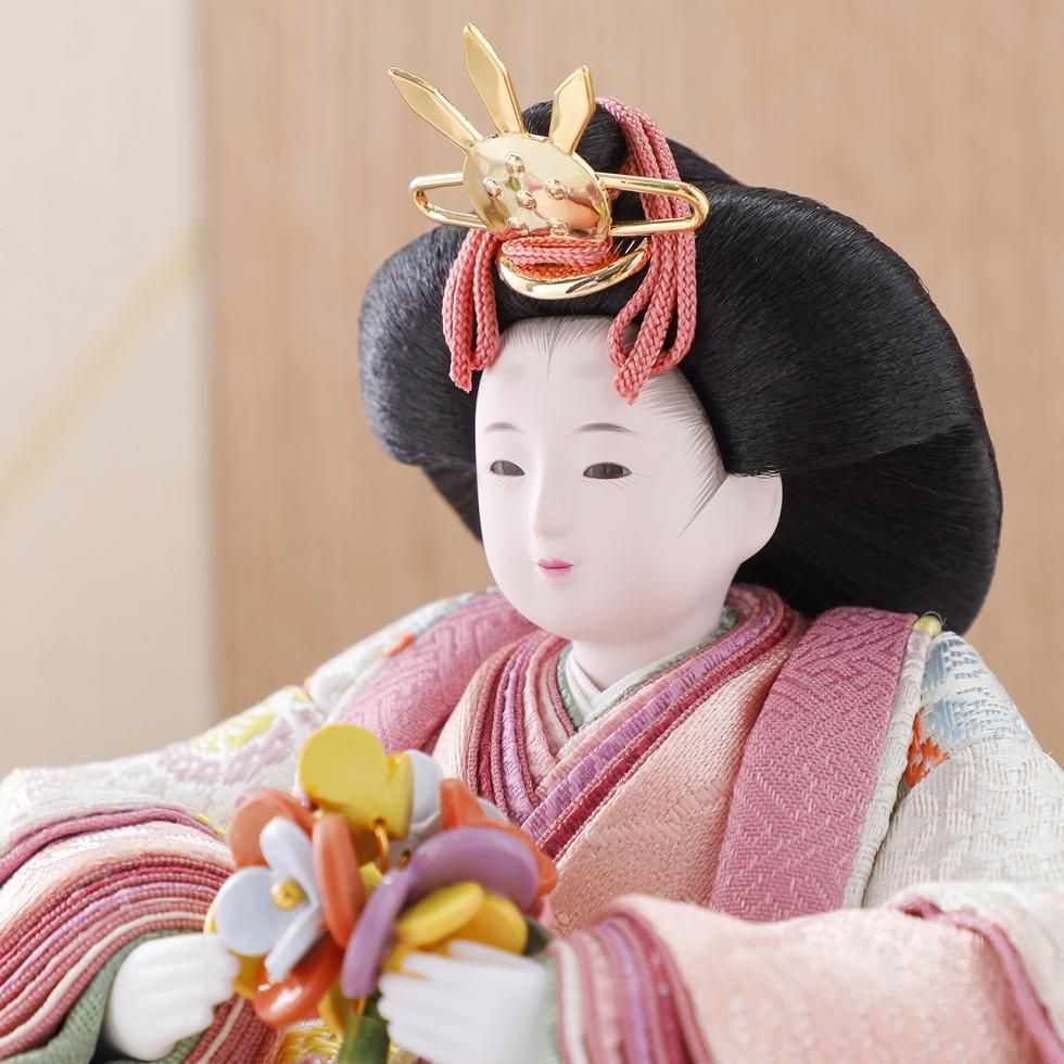 雛人形 親王飾りほぼ新品！吉兆雛 柴田家千代 花飾り 提灯付き 雛人形 親王飾りほぼ新品！吉兆雛 柴田家千代 花飾り 提灯付き